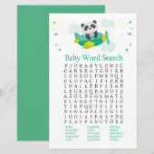 Cute panda Baby shower Word Search game (Voorkant / Achterkant)