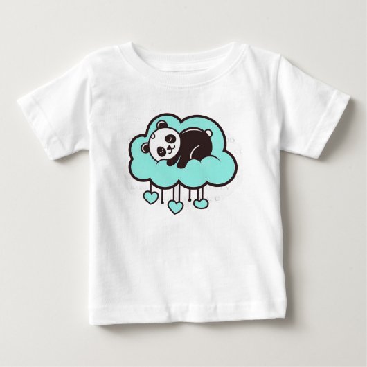 Cute Panda Baby T-Shirt Cadeau Kinderen Dieren T-s (Voorkant)