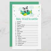 Cute panda Baby word scramble game (Voorkant / Achterkant)