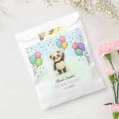 Cute Panda Balloon 1st Birthday Party Goody Bedankzakje (Gezegeld)