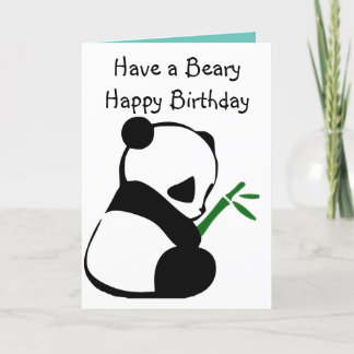 Cute Panda bamboe Kaart