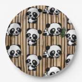 Cute Panda & Bamboo Print Paper Bord (Voorkant)