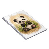 Cute Panda Bamboo Spiral Notebook Kawaii Notitieboek (Rechterzijde)