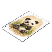 Cute Panda Bamboo Spiral Notebook Kawaii Notitieboek (Linkerzijde)