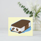 Cute Panda Bar Ice Cream Briefkaart (Staand voorkant)