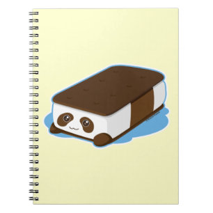 Cute Panda Bar Ice Cream Notitieboek