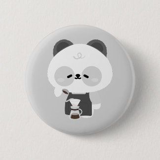 Cute Panda Barista Ronde Button 5,7 Cm