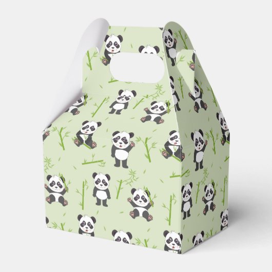 Cute Panda Bear Bamboo Kawaii Animals Pattern Bedankdoosjes (Achterkant)