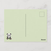 Cute Panda Bear Bamboo Kawaii Animals Pattern Briefkaart (Achterkant)