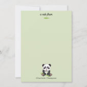 Cute Panda Bear Bamboo Kawaii Animals Pattern Notitiekaartje (Voorkant)