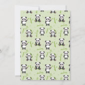 Cute Panda Bear Bamboo Kawaii Animals Pattern Notitiekaartje (Achterkant)