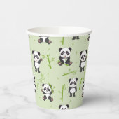 Cute Panda Bear Bamboo Kawaii Animals Pattern Papieren Bekers (Links)