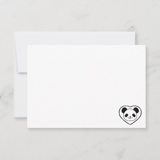 Cute Panda Bear Cartoon Blank Custom Notitiekaartje (Voorkant)