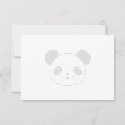 Cute Panda Bear Cartoon Blank Custom Notitiekaartje (Achterkant)