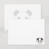 Cute Panda Bear Cartoon Blank Custom Notitiekaartje (Voorkant / Achterkant)