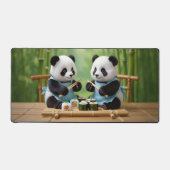 Cute Panda Bear Cubs Preparing Sushi Bureaumat (Voorkant)