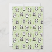 Cute Panda Bear Kawaii Gender Neutral Baby Shower Kaart (Achterkant)