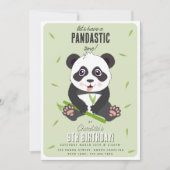 Cute Panda Bear Kawaii Kids Birthday Party Kaart (Voorkant)