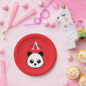 Cute Panda Bear Paper Plates – Personalized Papieren Bordje (Feest)