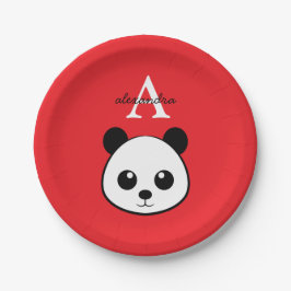 Cute Panda Bear Paper Plates – Personalized Papieren Bordje