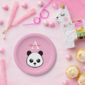 Cute Panda Bear Paper Plates – Personalized Papieren Bordje (Feest)