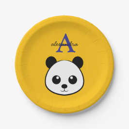 Cute Panda Bear Paper Plates – Personalized Papieren Bordje