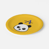 Cute Panda Bear Paper Plates – Personalized  Papieren Bordje (Gekanteld)