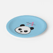 Cute Panda Bear Paper Plates – Personalized Papieren Bordje (Gekanteld)