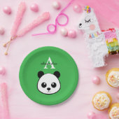 Cute Panda Bear Paper Plates – Personalized Papieren Bordje (Feest)