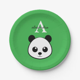 Cute Panda Bear Paper Plates – Personalized Papieren Bordje