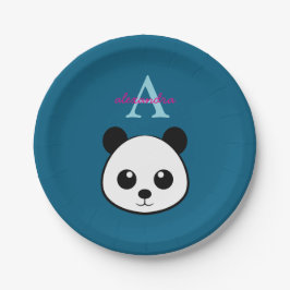 Cute Panda Bear Paper Plates – Personalized Papieren Bordje