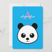Cute Panda Bear Party Invitation – Personalized Kaart (Voorkant)