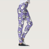Cute panda bear paw blue background leggings (Rechts)