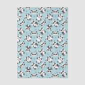 Cute panda bear paw cyan background tissuepapier (Voorkant)