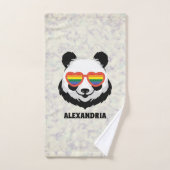 Cute Panda Bear | Rainbow | LGBTQ Bad Handdoek (Handdoek)