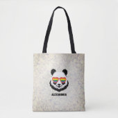 Cute Panda Bear | Rainbow | LGBTQ Tote Bag (Voorkant)