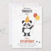 Cute Panda Bear Theme Kawaii Kids Birthday Party Kaart (Voorkant)