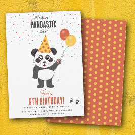 Cute Panda Bear Theme Kawaii Kids Birthday Party Kaart