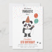 Cute Panda Bear Theme Kawaii Kids Birthday Party Kaart (Voorkant)