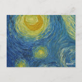 Cute Panda Bear - Van Gogh Style - Starry Night Briefkaart (Achterkant)