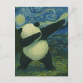 Cute Panda Bear - Van Gogh Style - Starry Night Briefkaart (Voorkant)