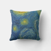 Cute Panda Bear - Van Gogh Style - Starry Night  Kussen (Achterkant)