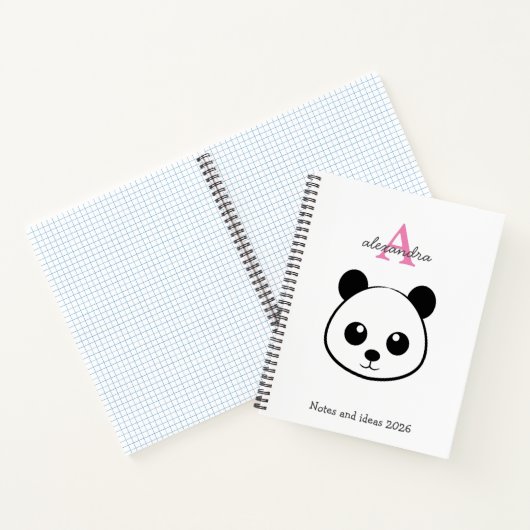 Cute Panda Beer 2026 Notitieboek – Persoonlijk (Binnen)