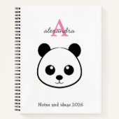 Cute Panda Beer 2026 Notitieboek – Persoonlijk (Voorkant)
