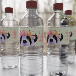 Cute Panda Beer Age Birthday Party Water Labels Waterfles Etiket