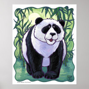 Cute Panda Beer Art Poster