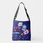 Cute Panda Beer Astronaut on Rocket Ship Kinder Crossbody Tas (Voorkant)