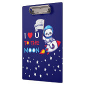 Cute Panda Beer Astronaut on Rocket Ship Kinder Klembord (Links)