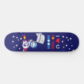 Cute Panda Beer Astronaut on Rocket Ship Kinder Persoonlijk Skateboard (Horizontaal)