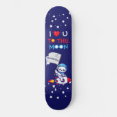 Cute Panda Beer Astronaut on Rocket Ship Kinder Persoonlijk Skateboard (Voorkant)